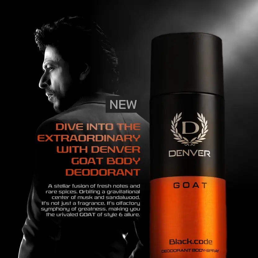 DENVER G O A T Black.code Deodorant Spray - For Men (150 ml)