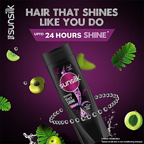 Sunsilk Stunning Black Shine Shampoo, 180 ml