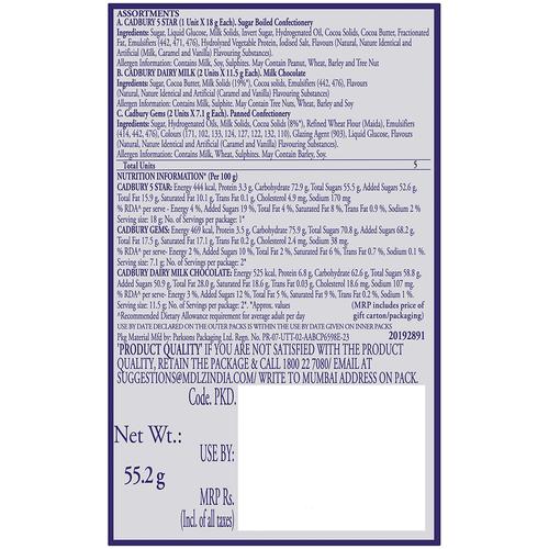Cadbury Celebrations Assorted Chocolate Gift Pack, 55.2 g