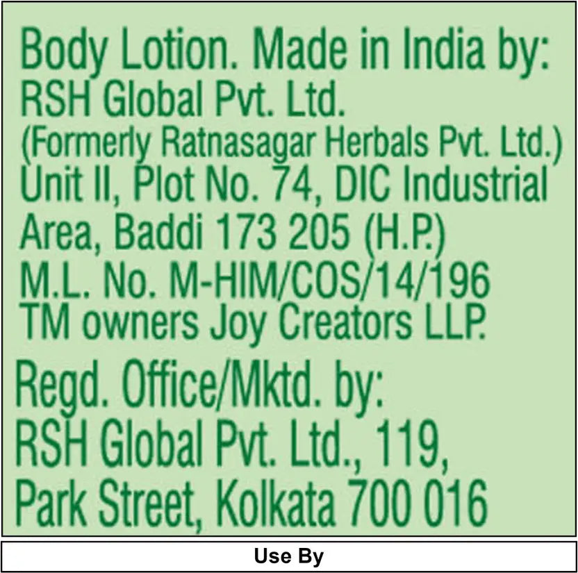 JOY PURE ALOE BODY LOTION 40ML