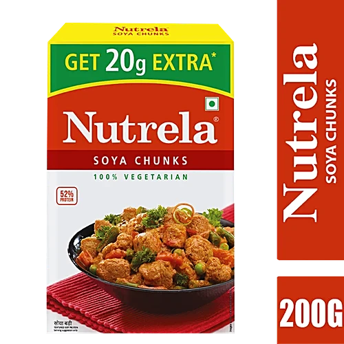 Nutrela Soya Chunks, 200 g Carton