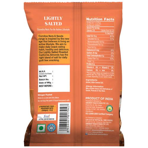 Cornitos Lightly Salted Roasted Almonds, 30 g Pouch