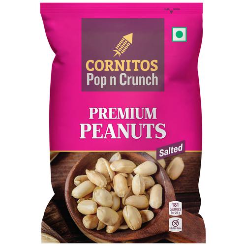 Cornitos Pop N Crunch - Premium Salted Peanuts, For Healthy Snacking, Garnish, Teatime Snack, 34 g