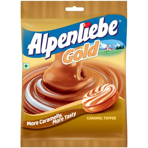 Alpenliebe Gold Gold Caramel Toffee Toffee, 324 g Pouch
