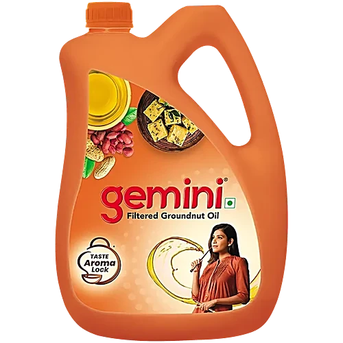 Gemini Filtered Groundnut Oil, 5 L Jar