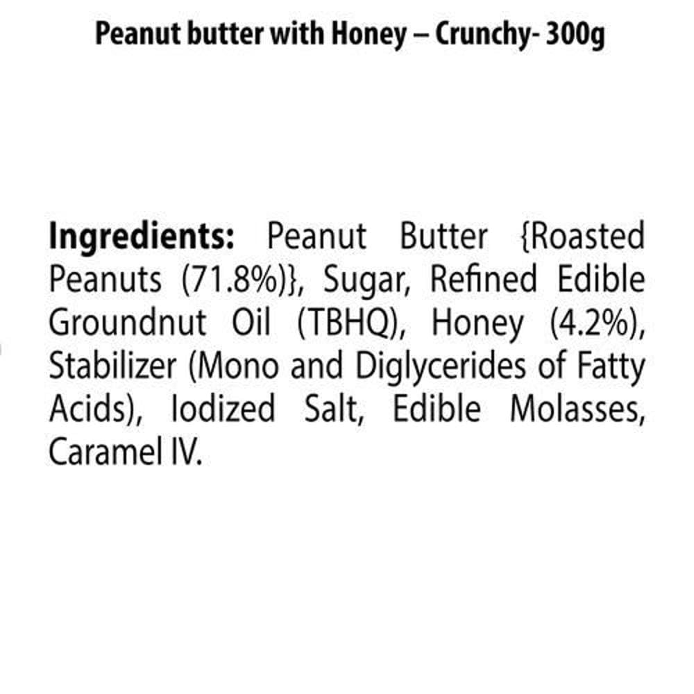 Sundrop Peanut Butter With Honey Crunchy, 300g Jar