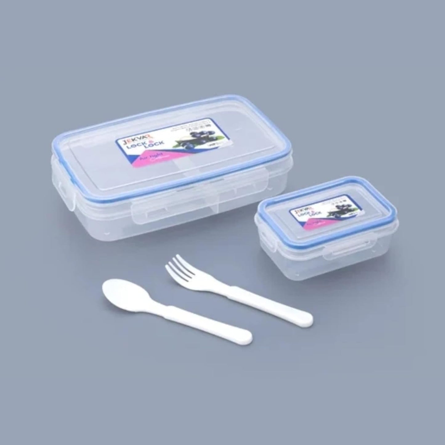 AGRAWALS Supe Lock Lunch Box with Leakage Proof Rubber Grip and Four Size Lock Ideal for Traveling Office School (Size 1000ml roti Container and 160 ml Sabji Container)