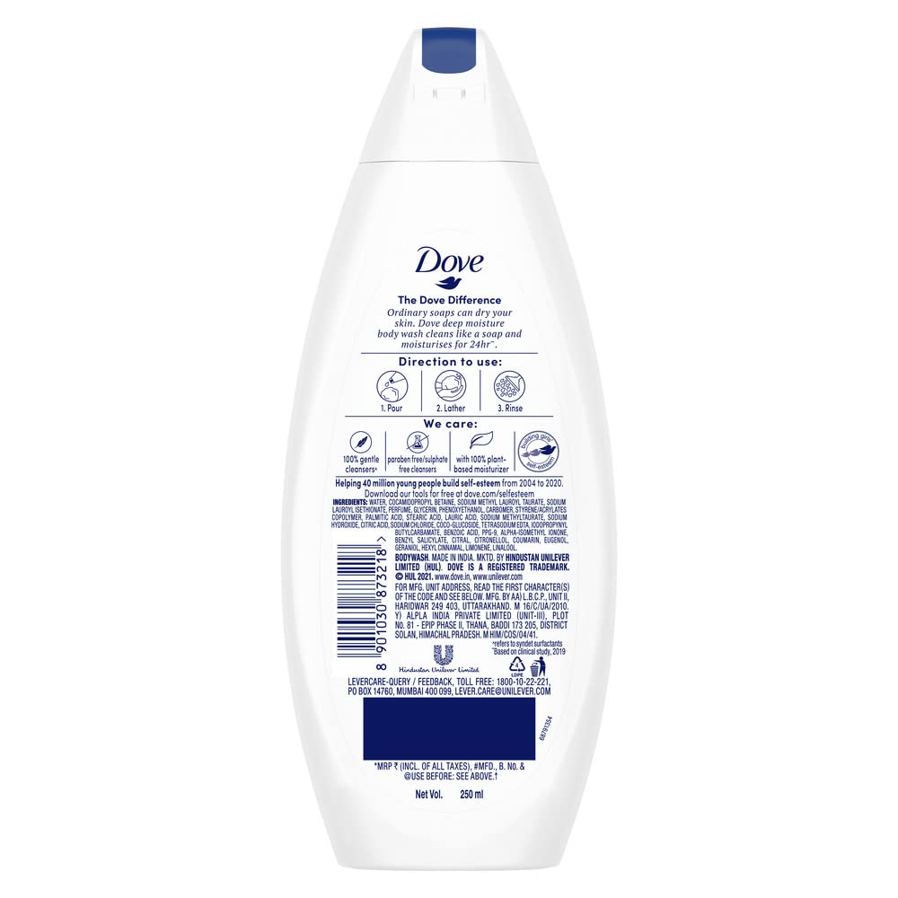 DOVE DEEP MOISTURE BODY WASH 250ML