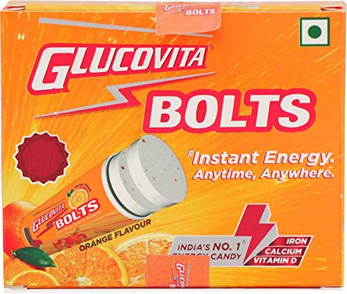 Glucovita Orange Bolts Jar, Energy Candy,