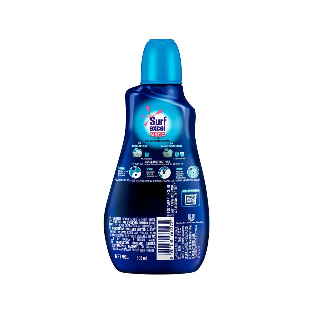 Surf Excel Matic Liquid Detergent Top Load 500 Ml