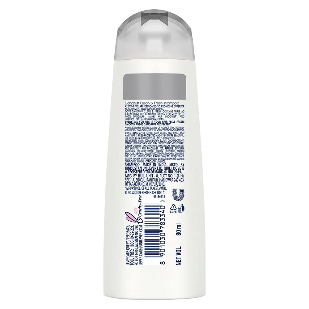 DOVE DANDRUFF CARESHMP 80MLPIECES