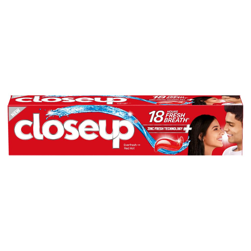 Closeup Toothpaste | Long lasting 12 Hours Of Fresh Breath & White Teeth - 80g/90g Perfect for Snacking (Weight May Vary)