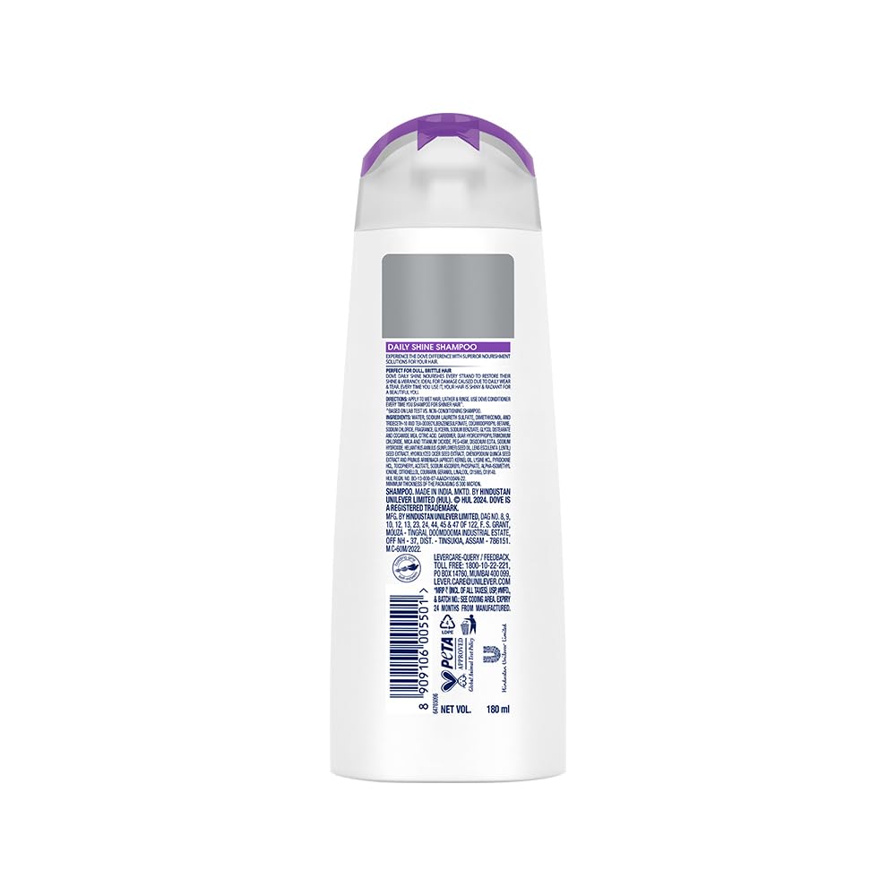 DOVE DAILY SHINE SHAMPO 180MLPIECES