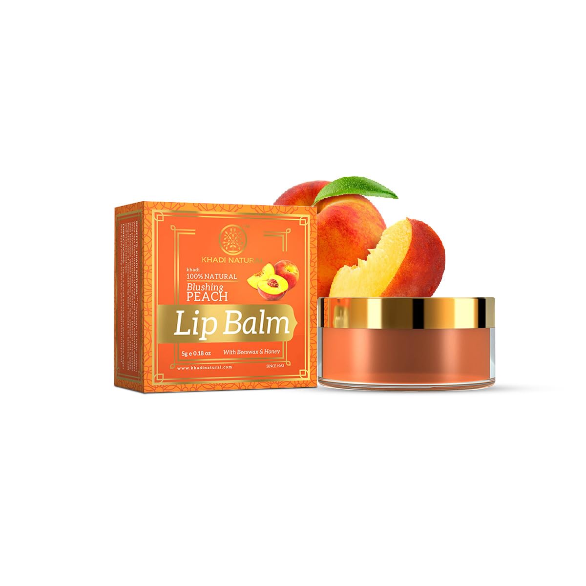 KHADI LIP BALM 8 GM PEACH