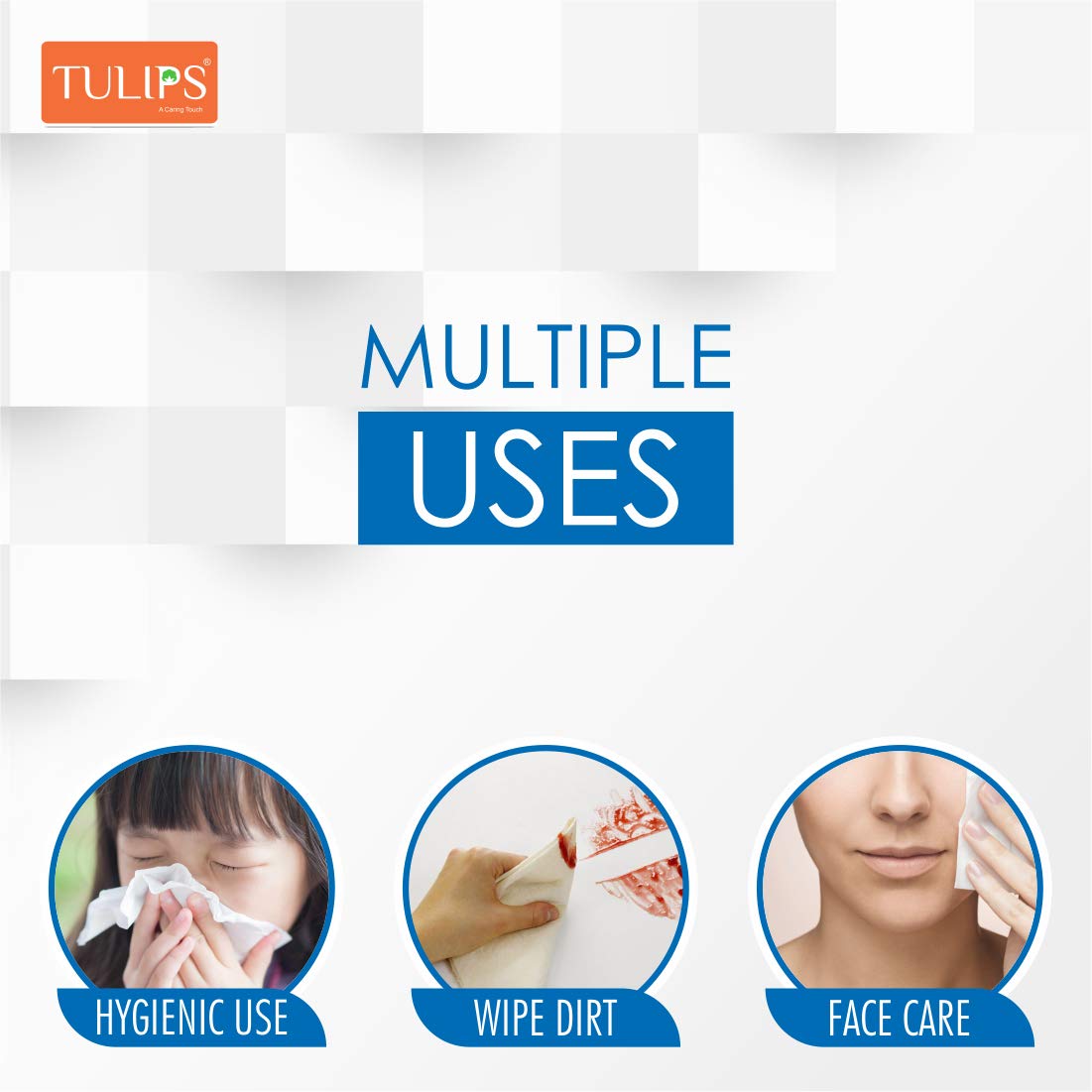 Tulips facial tissues 100n