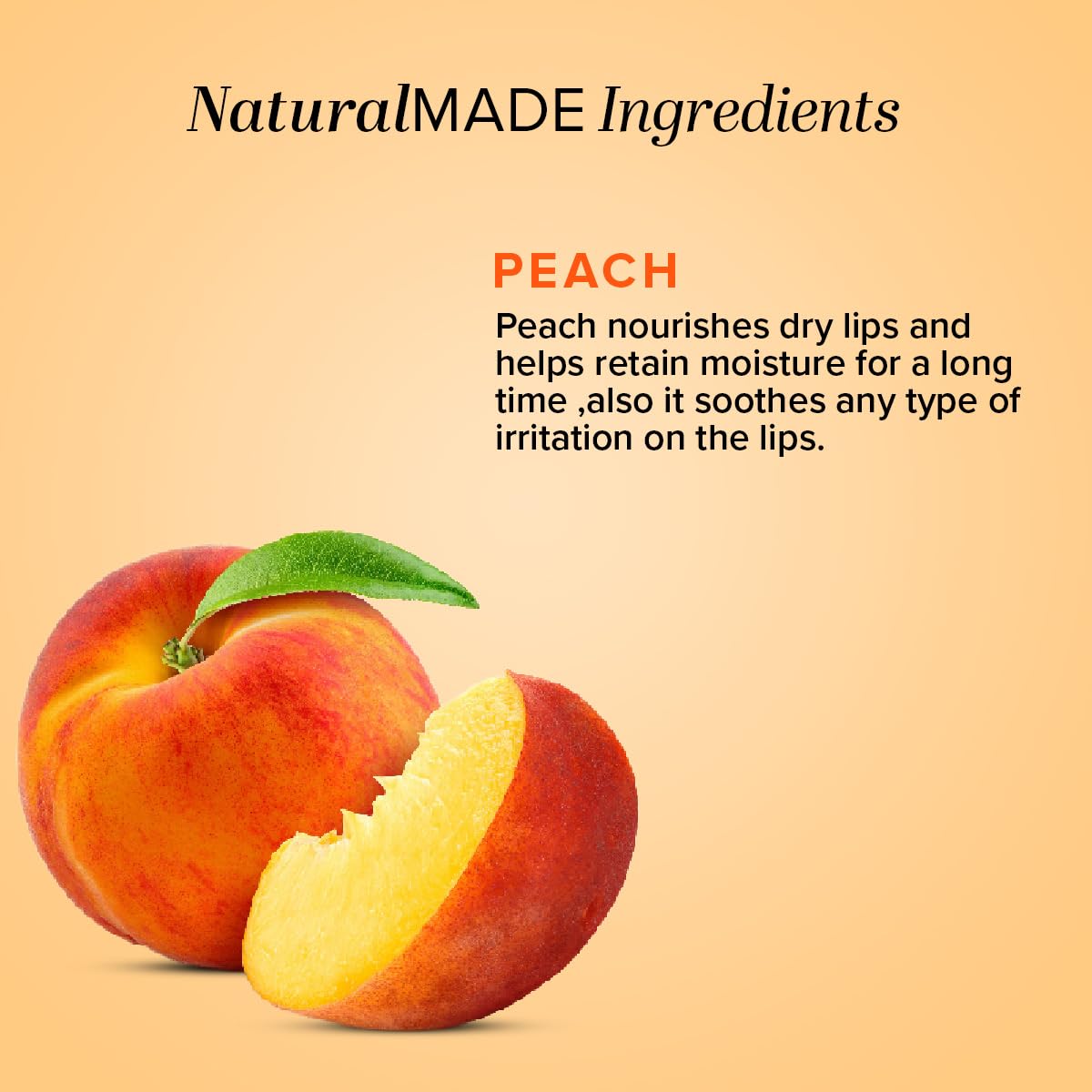 KHADI LIP BALM 8 GM PEACH
