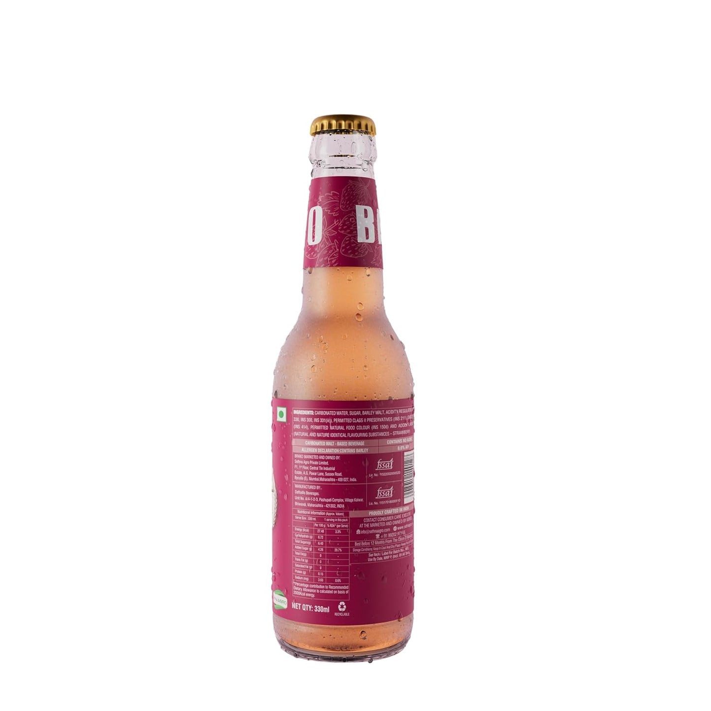 BACAANO NA STRAWBERRY BEER 330ML