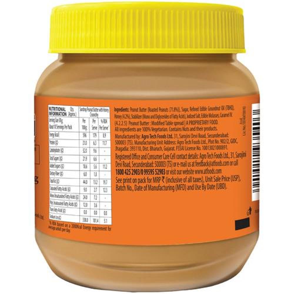 Sundrop Peanut Butter With Honey Crunchy, 300g Jar