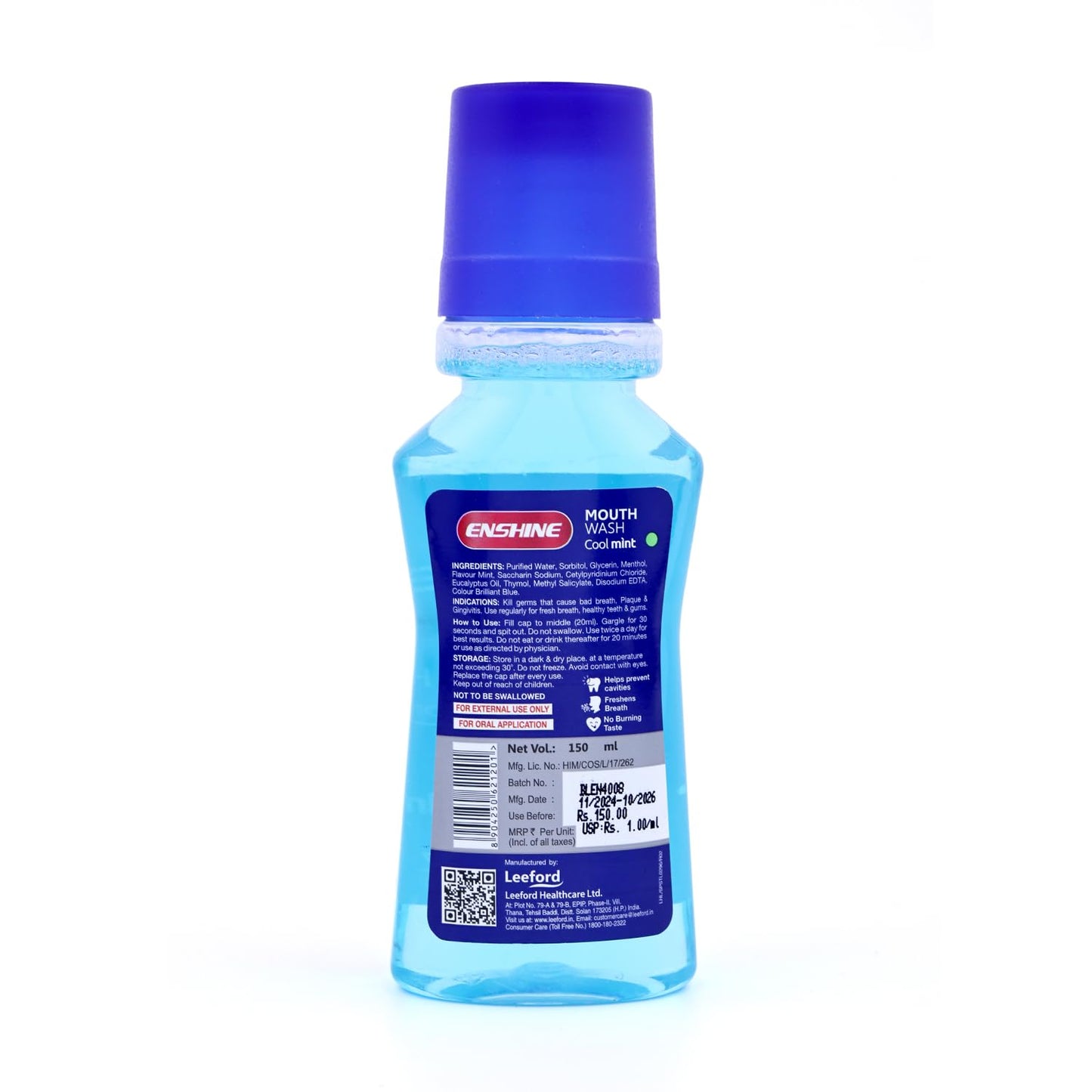 ENSHINE MOUTHWASH COOL MINT 150 ML