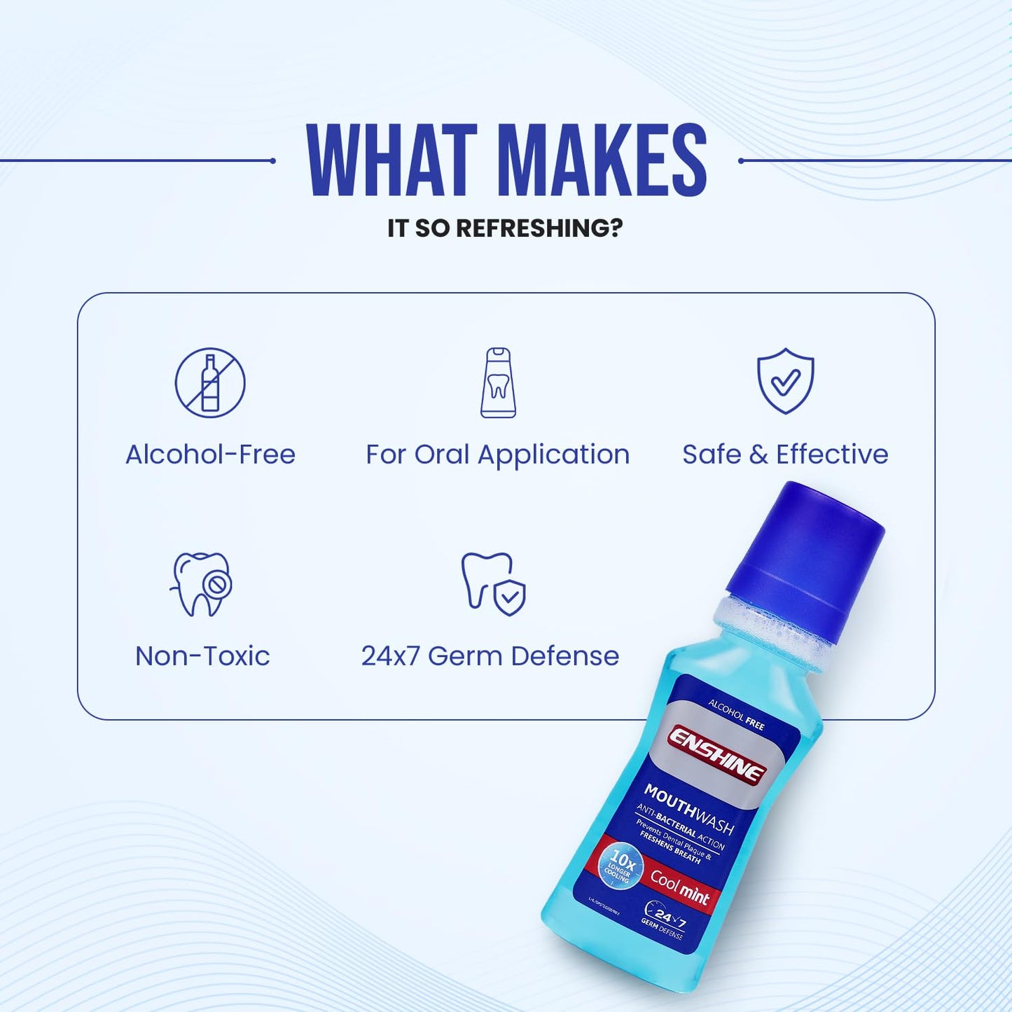 ENSHINE MOUTHWASH COOL MINT 150 ML