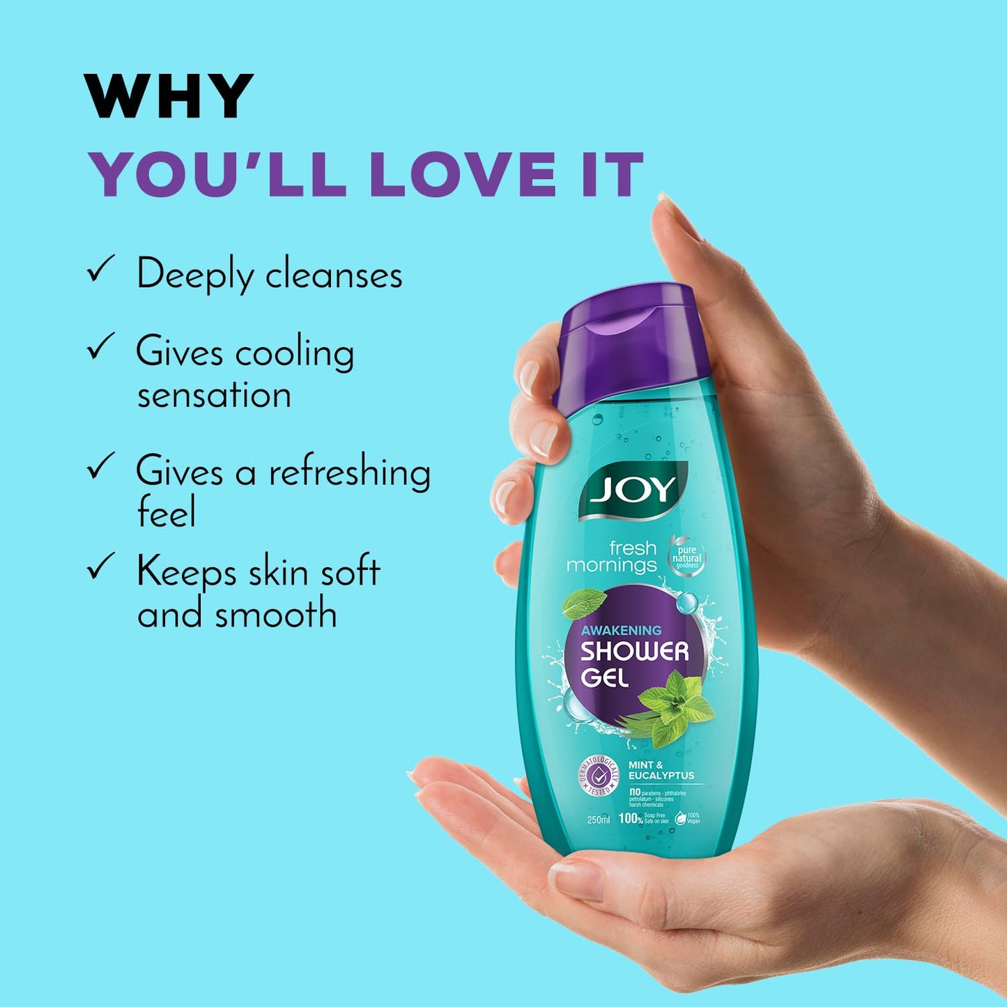 Joy Mint & Eucalyptus Shower Gel Body Wash 250 ml