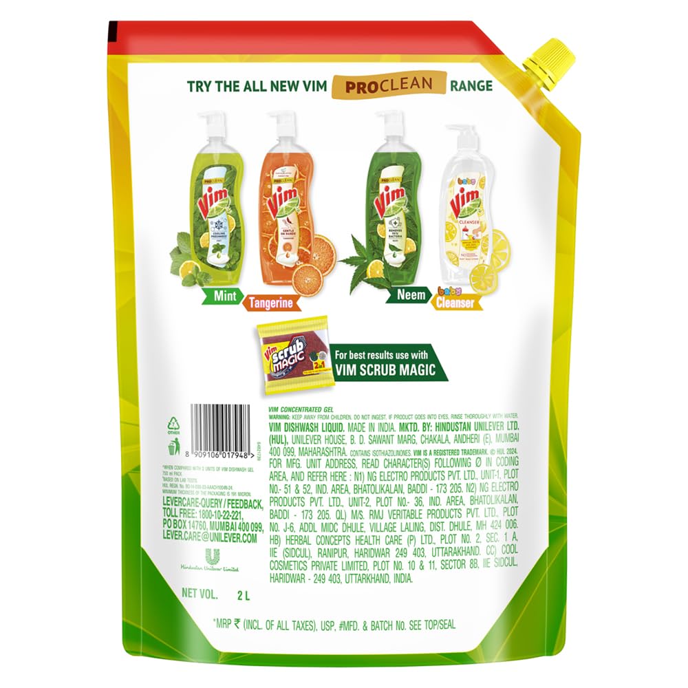 VIM LEMON DISHWASH LIQUID 2L