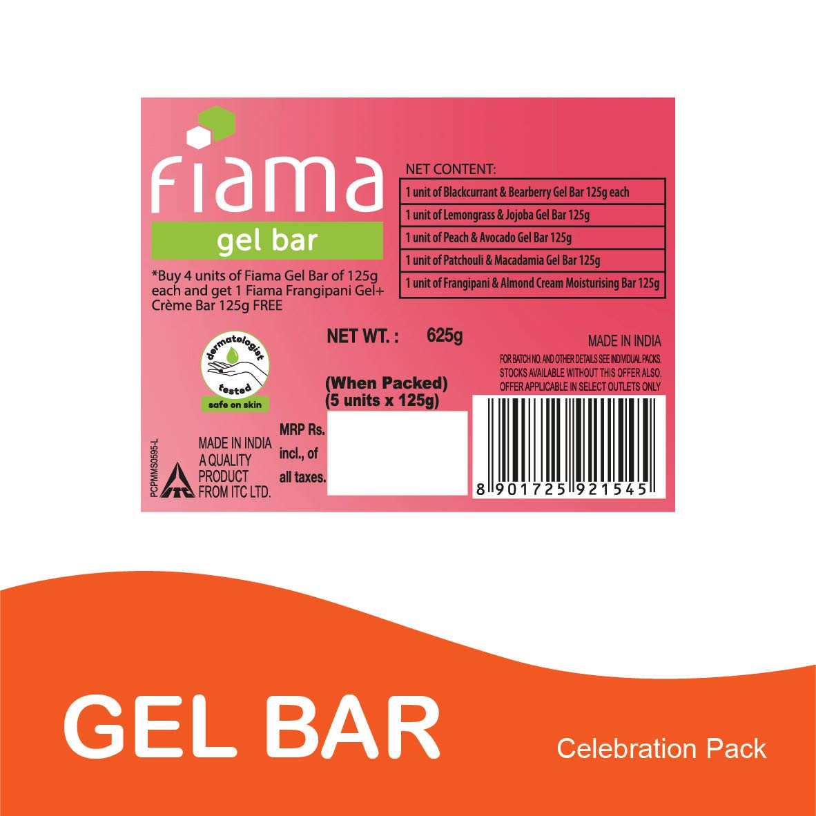 FIAMA  GEL FAMILY PACK 4+1 125G*5