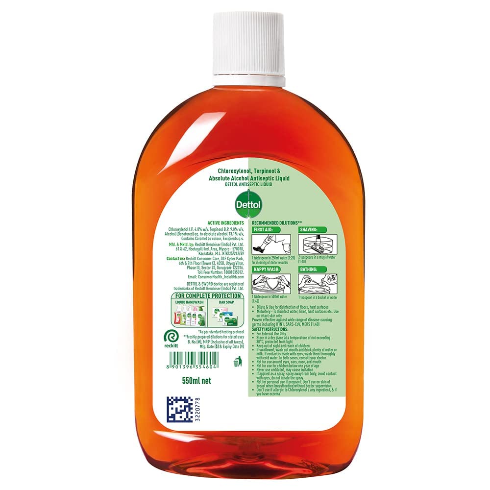 DETTOL ANTISEPTIC LIQUID 550ML