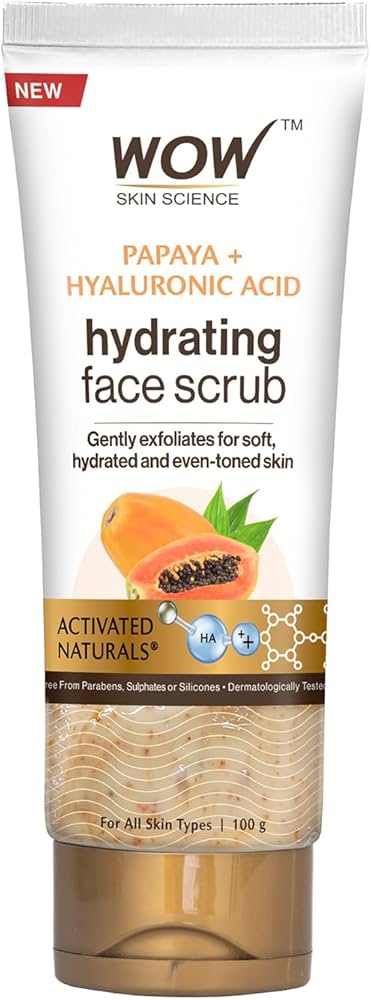 WOW PAPAYA+HYALURONIC HYDRATING FACE SCRUB BUY 1GAT1 FREE