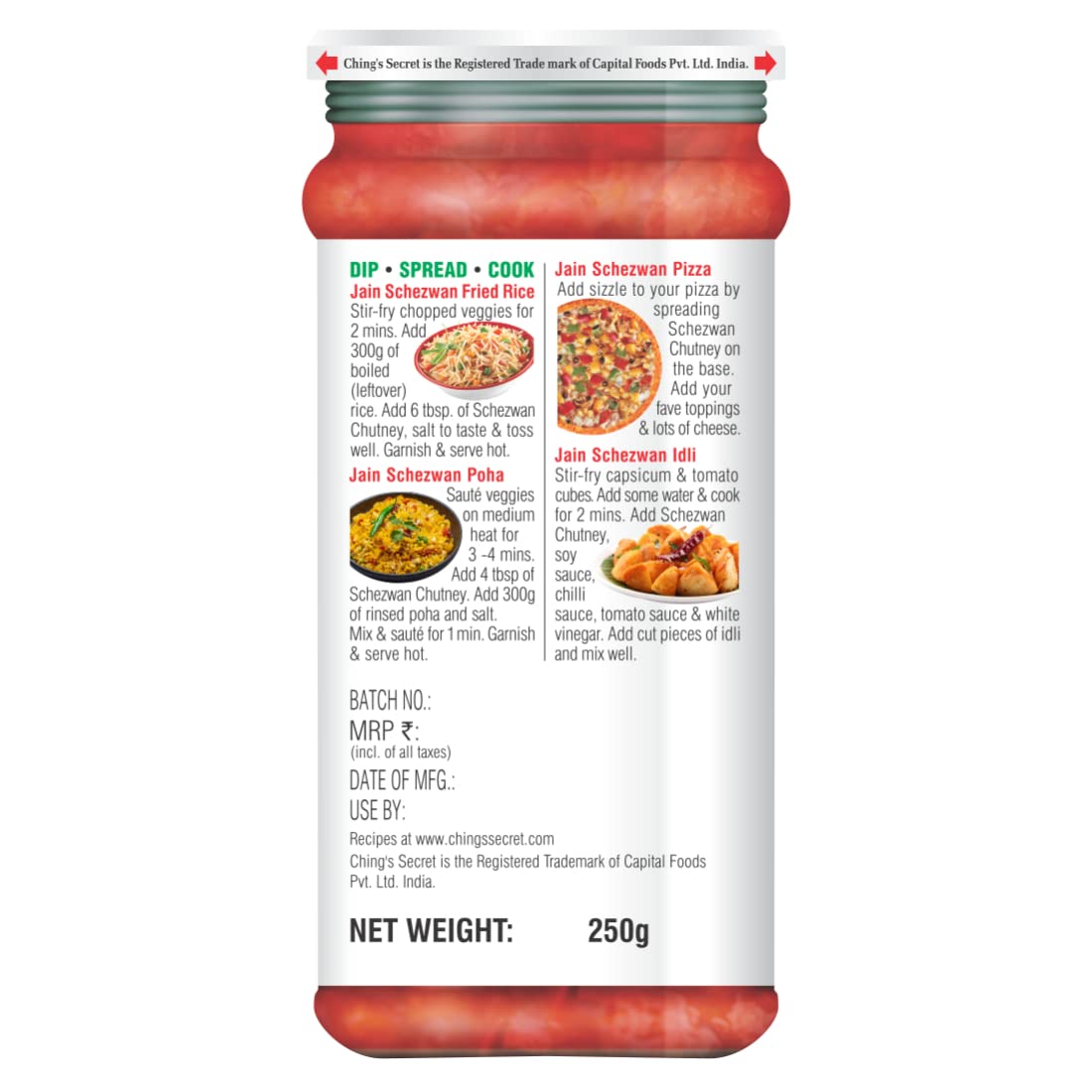 CHINGS JAIN SCHEZWAN CHUTNEY 250G
