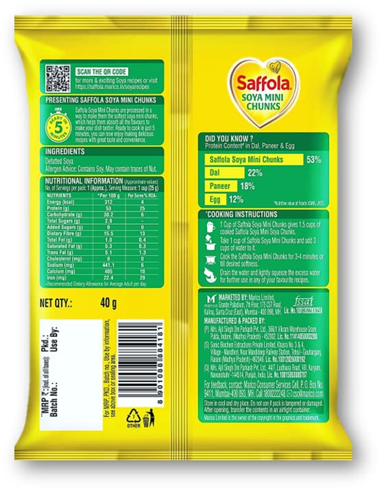 Saffola Soya Mini Chunks 40g