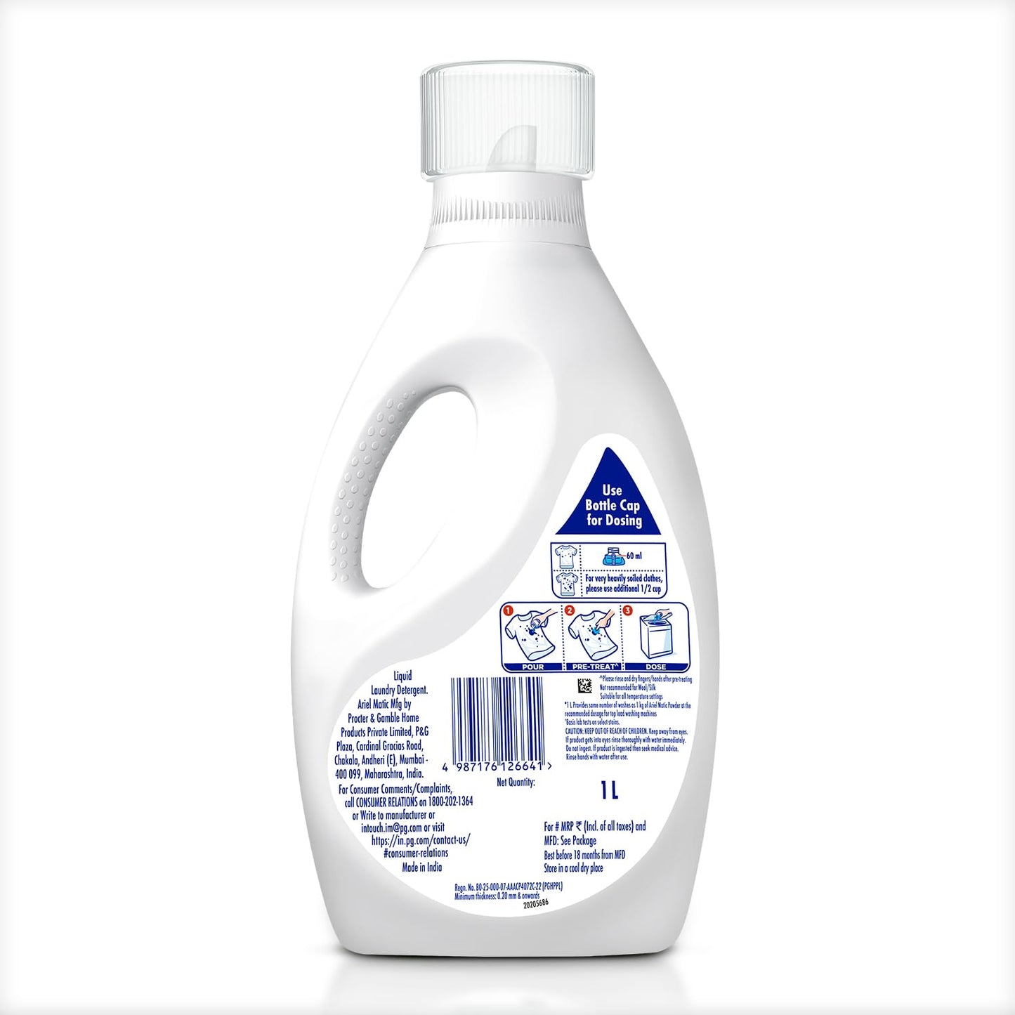 ARIEL TOP LOAD MATIC LIQUID DETERGENT 1L