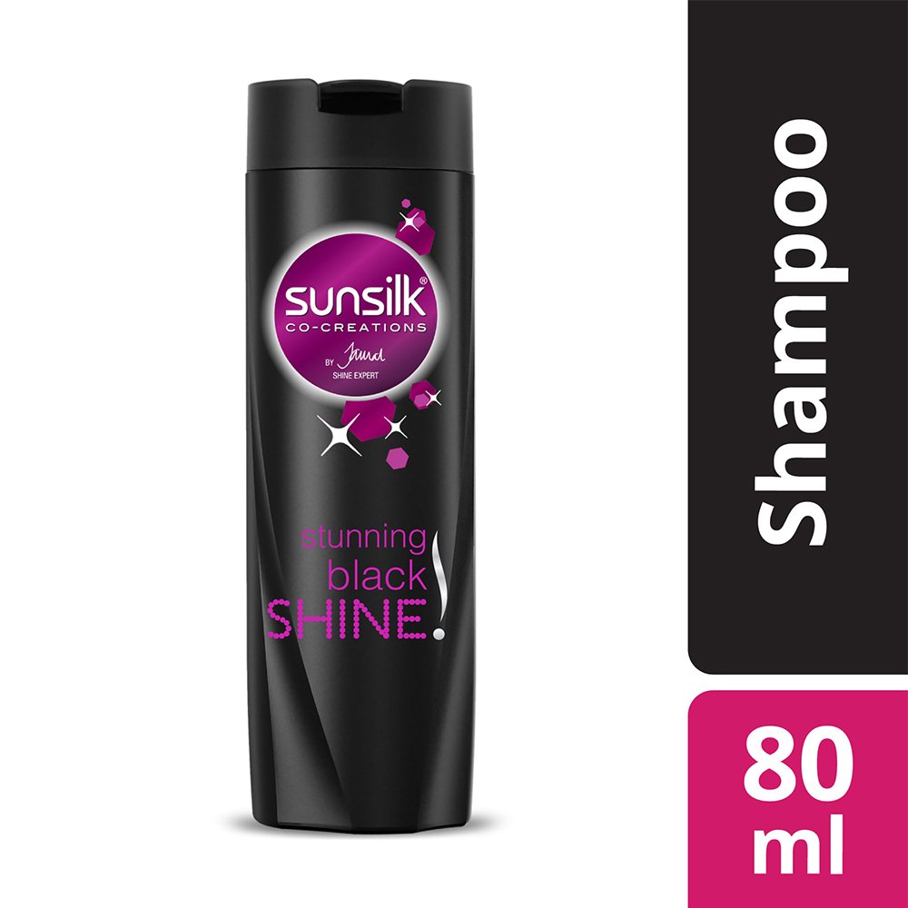 Sunsilk Stunning Black Shine Shampoo, 80ml