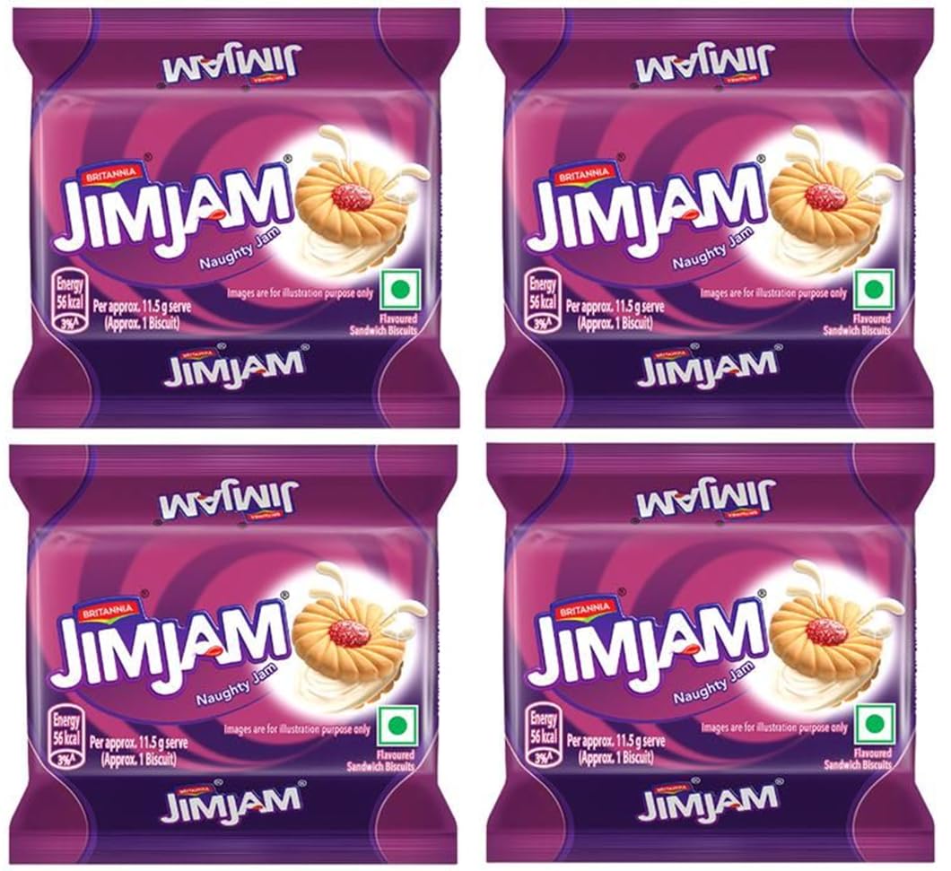 Britannia Treat Jim Jam Biscuits, 138g (PAck Of 4)