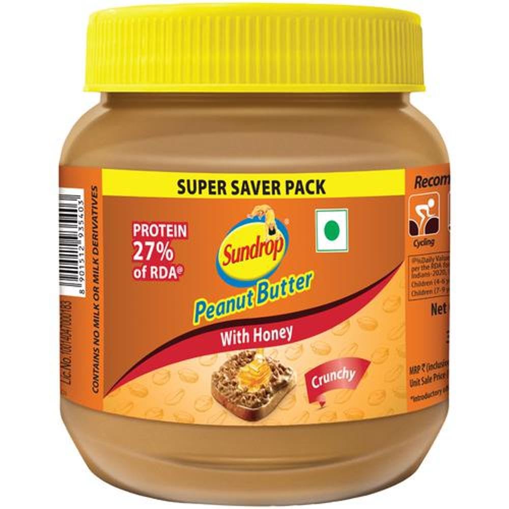 Sundrop Peanut Butter With Honey Crunchy, 300g Jar
