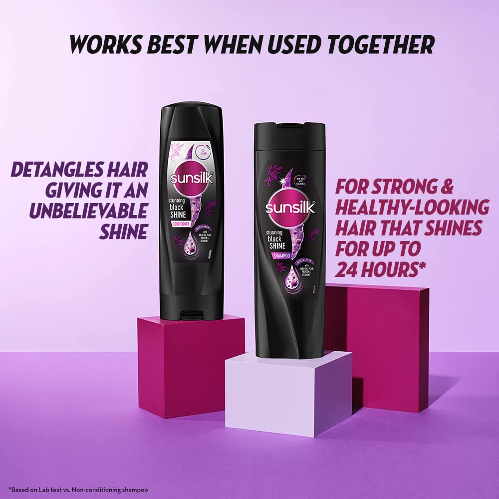 SUNSILK BLACK SHINE SHMP 360ML