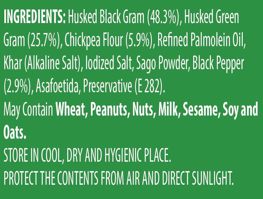 BIKANO PAPAD KALI MIRCH 200G