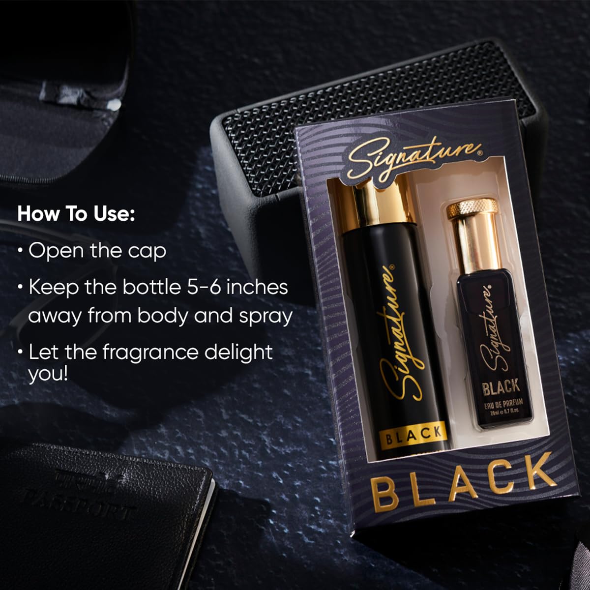 Signature Black Perfume & Deodorant Gift Set