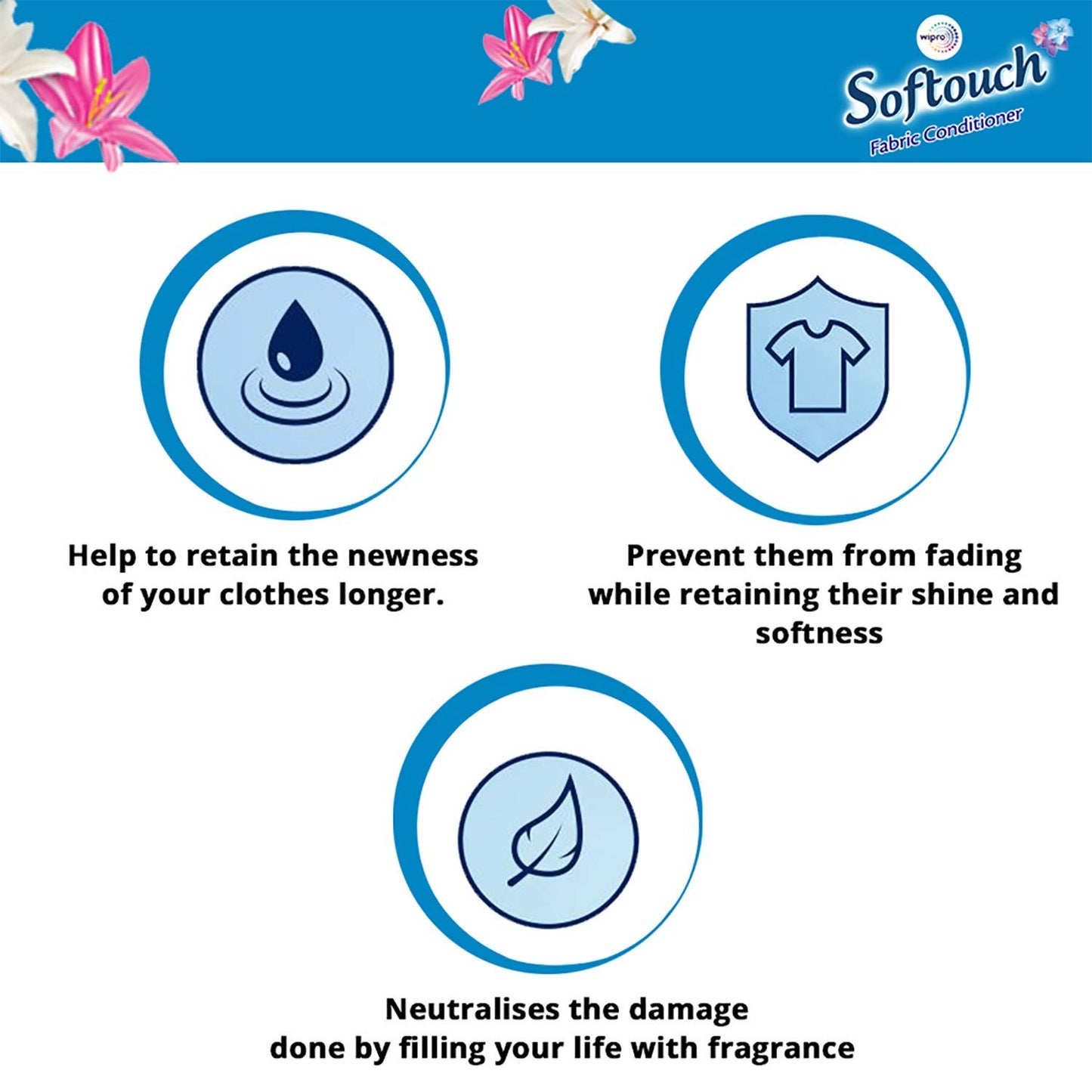 Softouch Fabric Conditioner Ocean Breeze, 220 ml