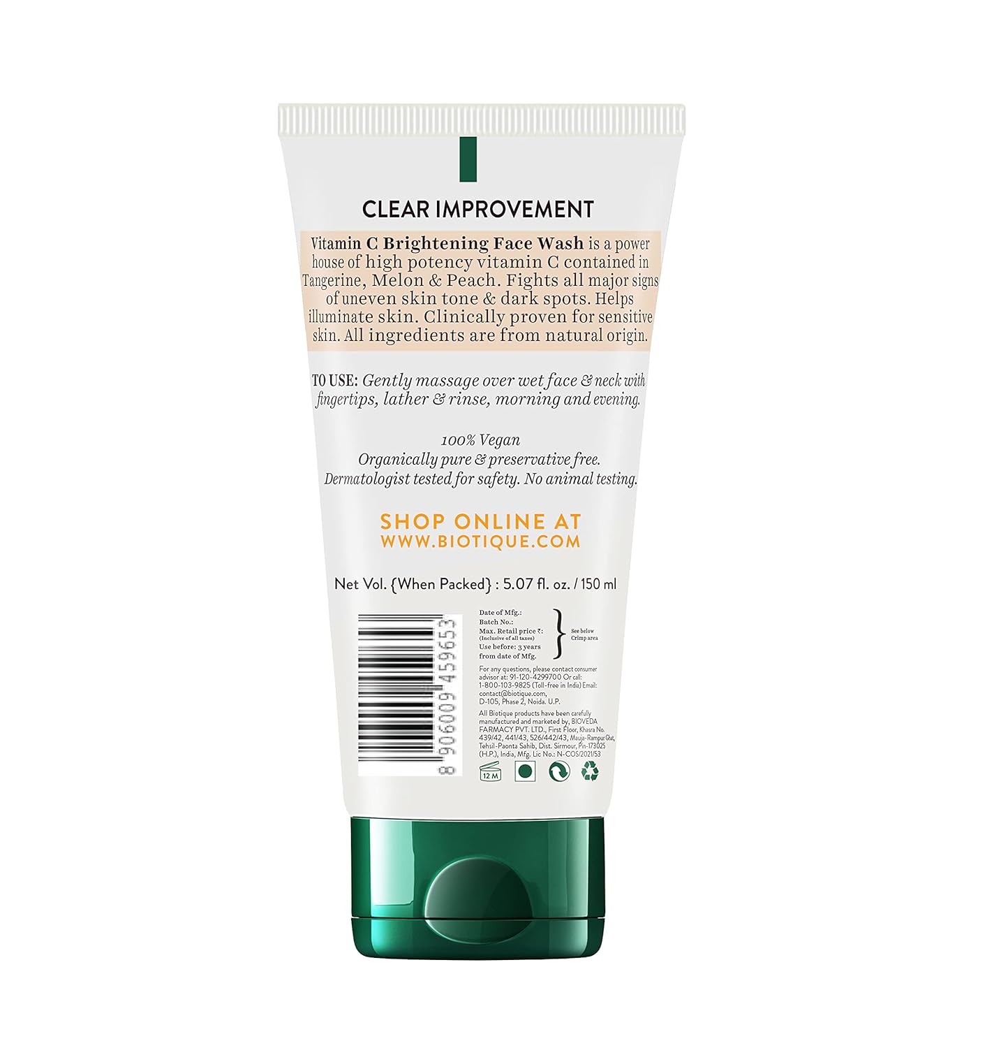 BIOTIQUE CLEAR IMPROVEMENT FW 150ML