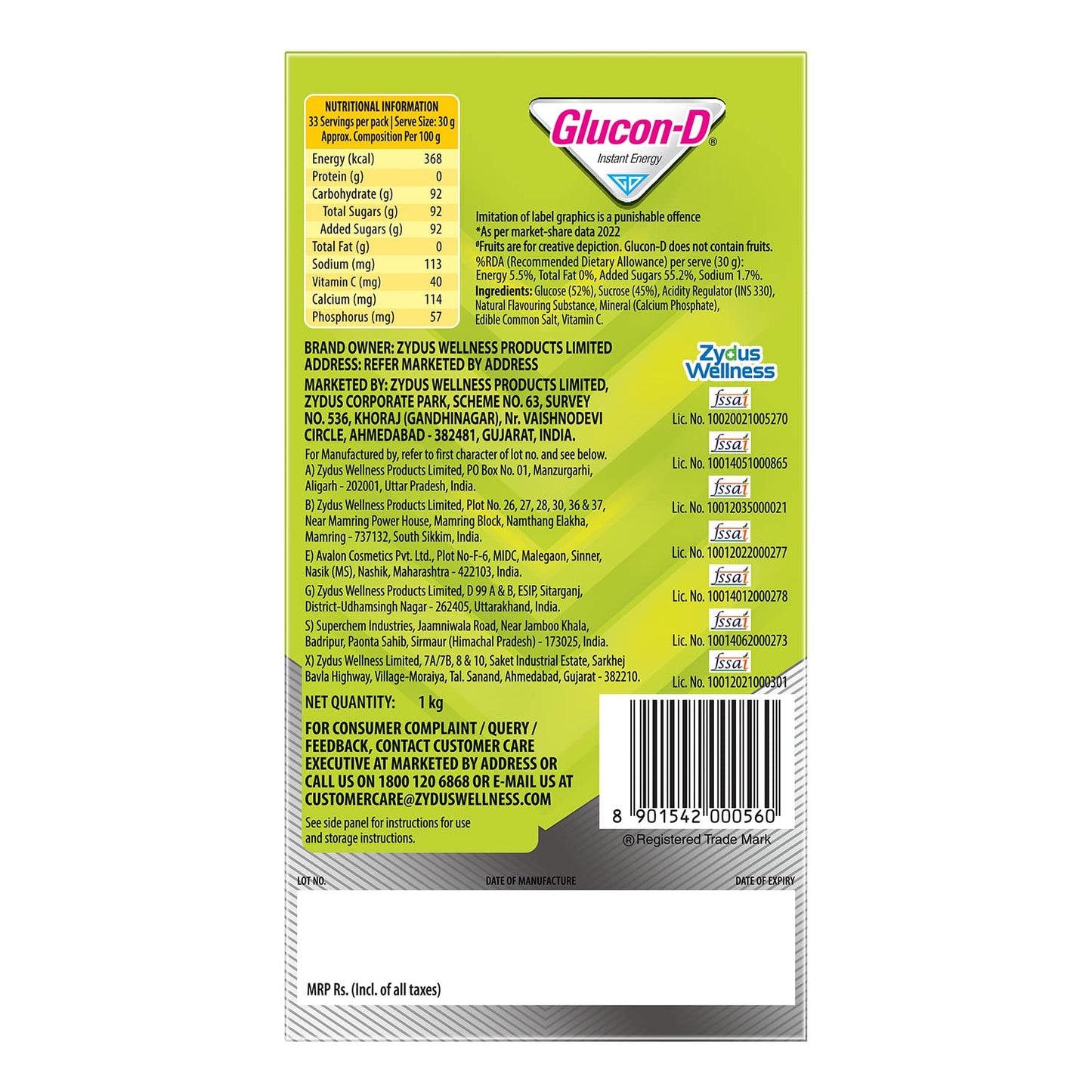 Glucon-D Nimbu Pani Glucose Powder
