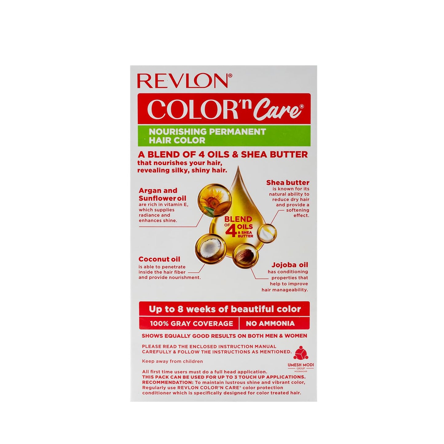 Revlon Color 'n Care Permanent Hair Color for Women-4 Brown | Blend of 4 oil's & Shea Butter| For Silky, Shiny & Nourished Hair | 100% Grey Coverage in 5 Minutes | Ammonia Free