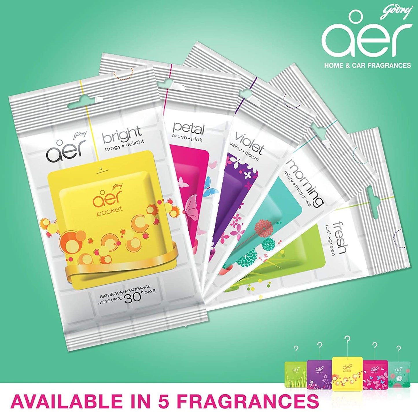 Godrej aer Power Pocket Bathroom Freshener Berry Rush