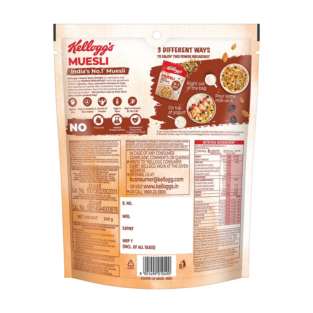 Kellogg’s Muesli Nuts Delight 240g