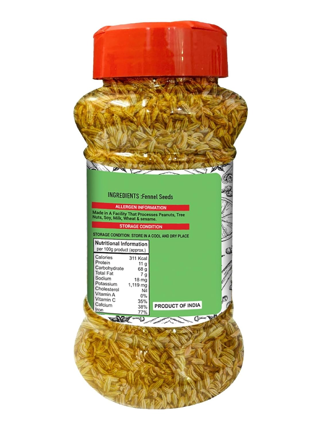 Fennel Seeds (Saunf), 100g