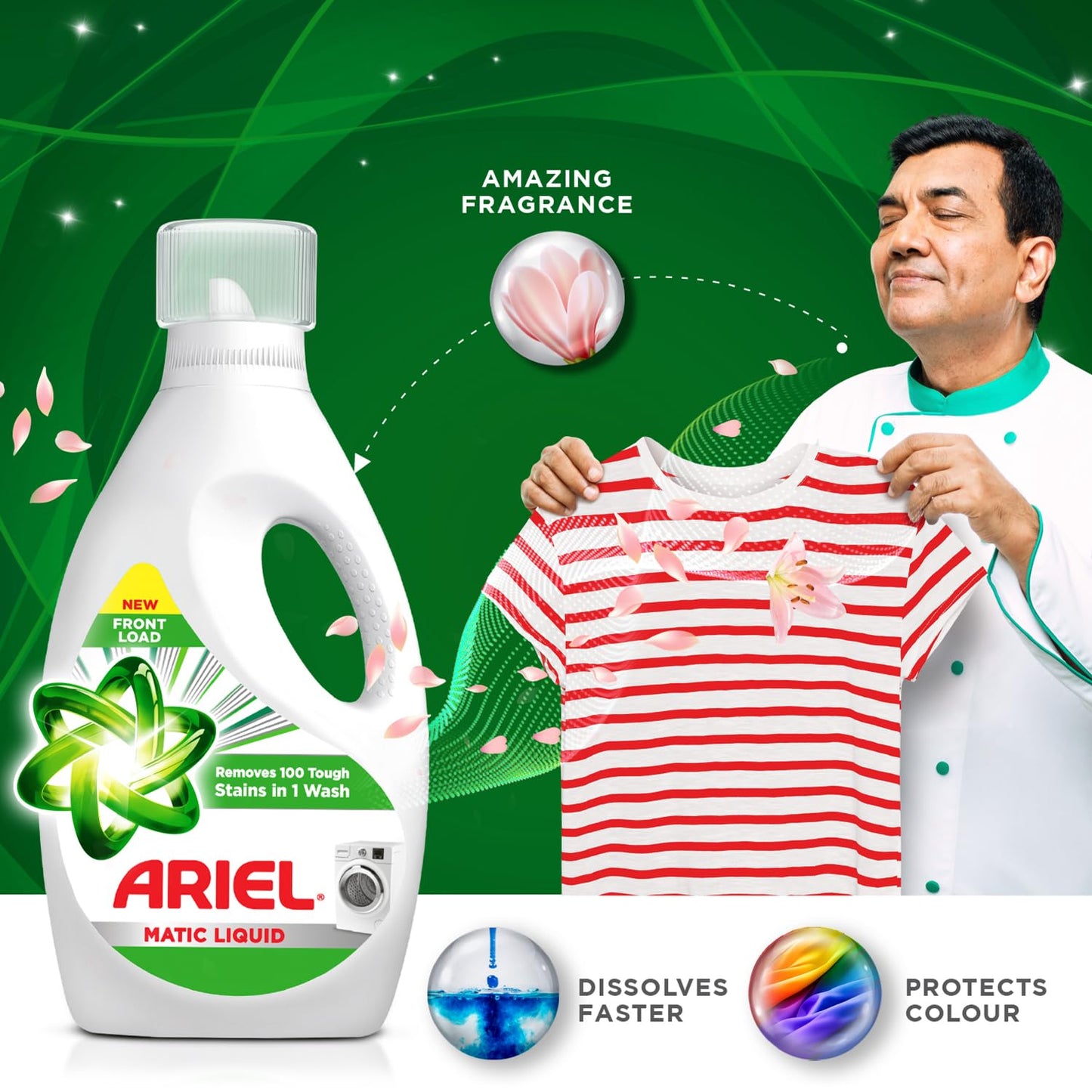 ARIEL FRONT LOAD MATIC LIQUID DETERGENT 1L
