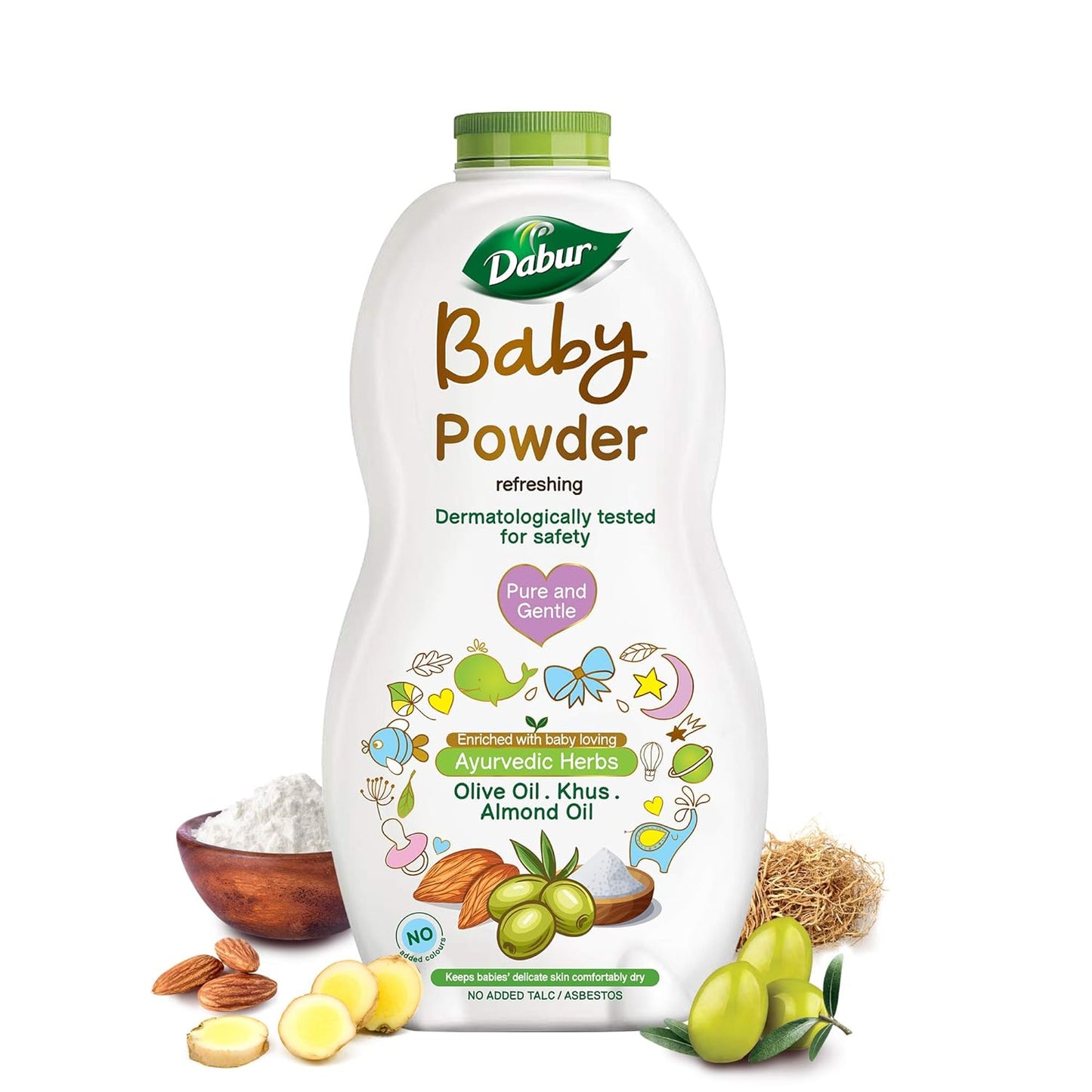 Dabur Baby Powder: Talc and Asbestos Free | With Oat Starch, Arrowroot Powder & Amba Haldi | Hypoallergenic & Dermatologically Tested with No Paraben & Phthalates - Pack of 150 g