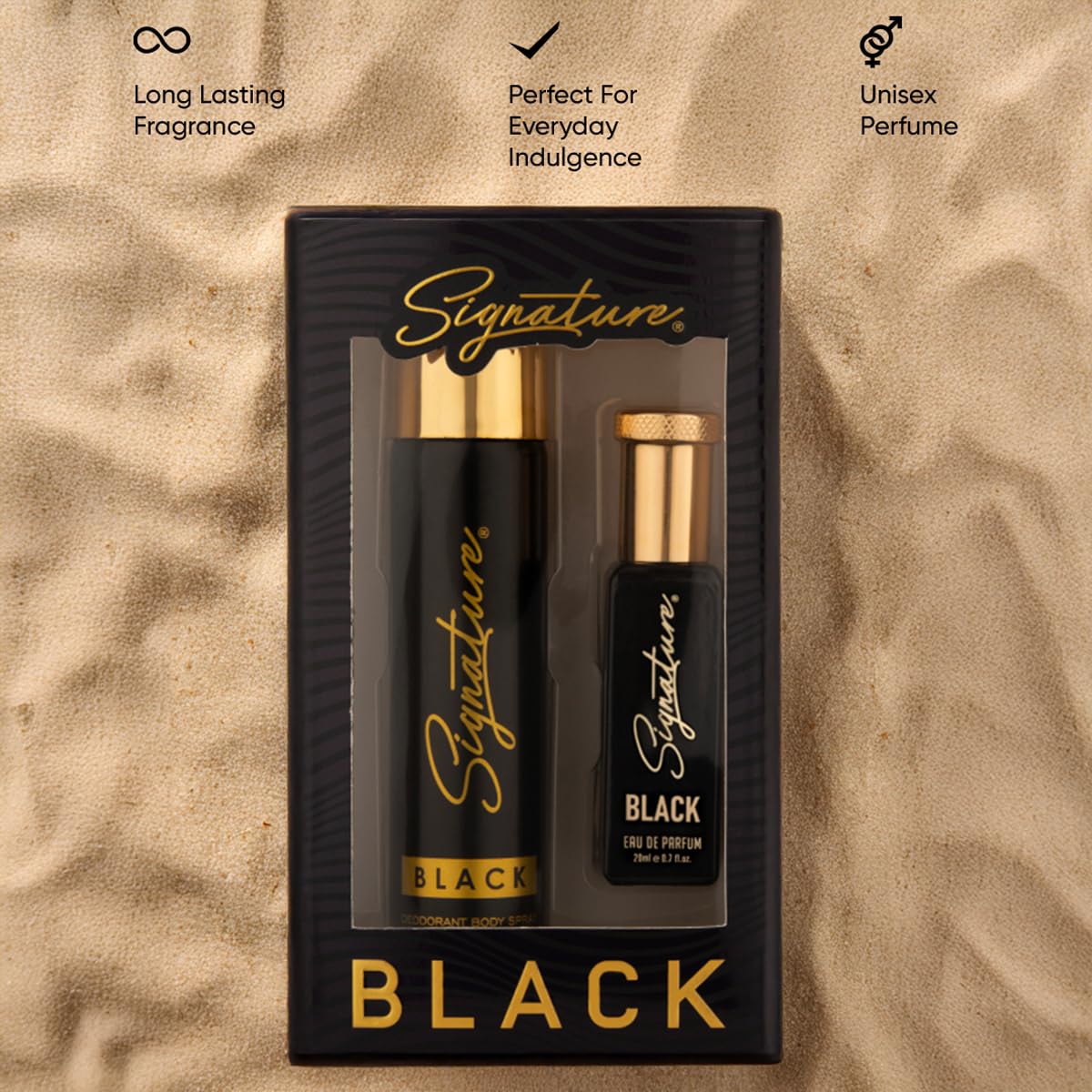 Signature Black Perfume & Deodorant Gift Set