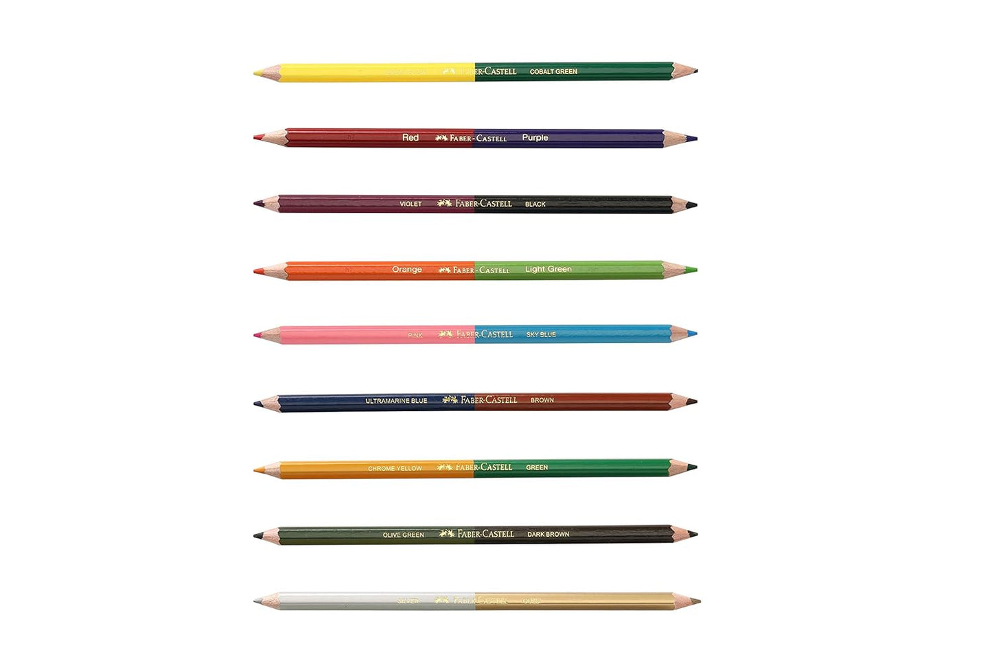 FABER -CASTELL 9 BI COLOUR PENCILS