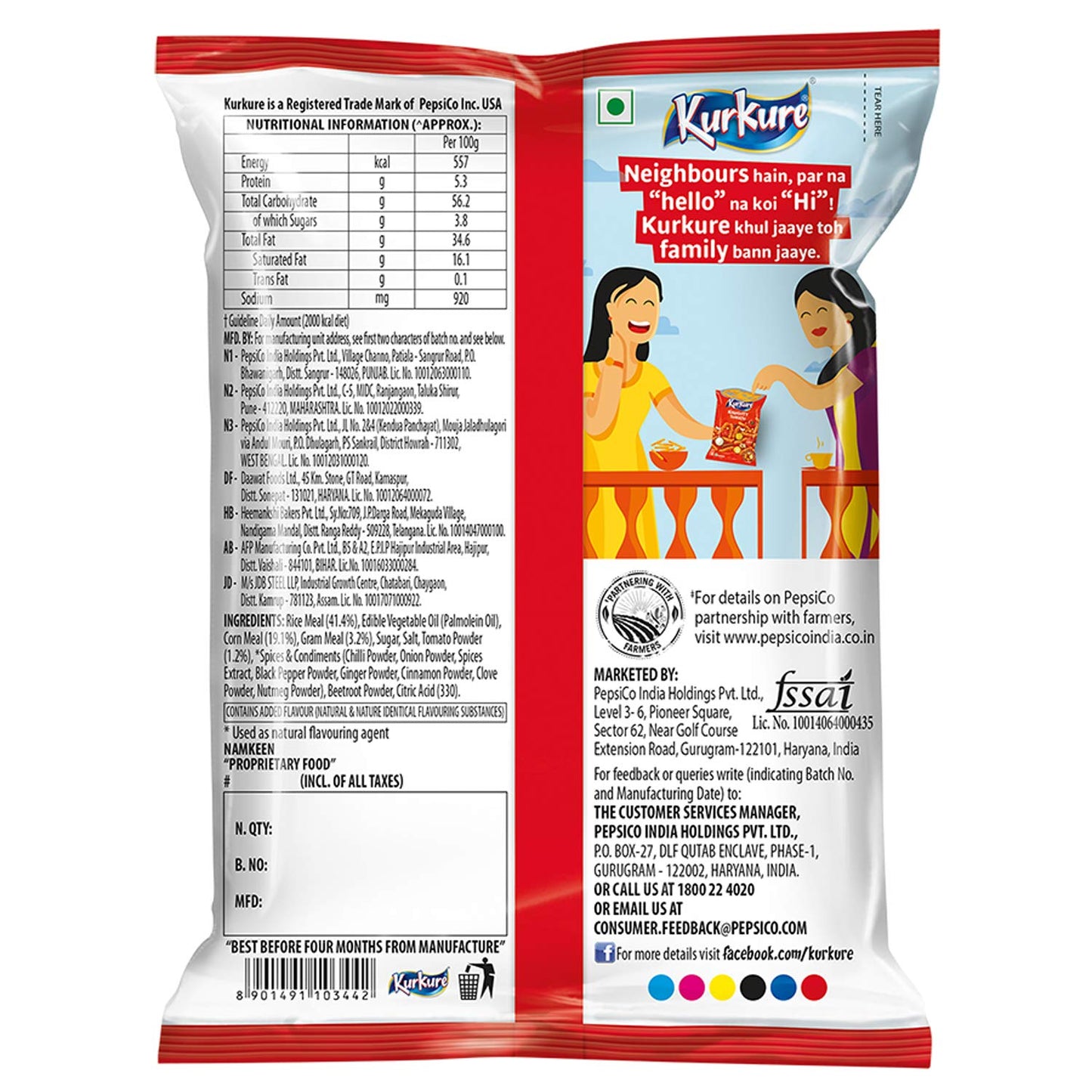 KURKURE NAUGHTY TOMATO 68 G